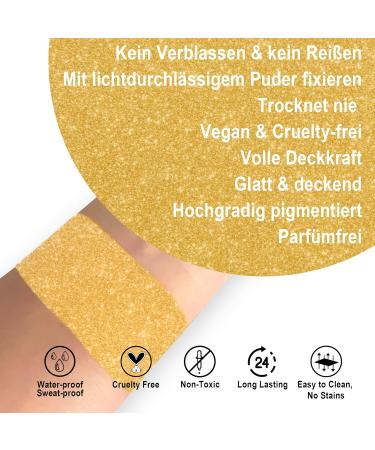 CCbeauty Metallic Gold Body Paint Stick - Oil-Based Blendable Halloween Makeup for Face & Body Art - Buy Online on GoSupps.com