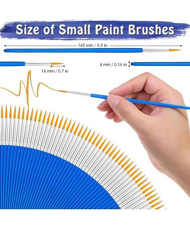 100Pcs Small Paint Brushes Set for Kids - Fine Detail Brushes for Classroom, Model, Canvas, Face, Nail Art - Acrylic, Watercolor, Craft Supplies - Buy Online on GoSupps.com