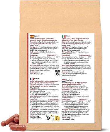 Rosebead Organic Rosehip Powder Capsules - 400 Vegan Capsules 66+ Daily Doses Refill Pack | Achterhof Quality - Buy Online on GoSupps.com