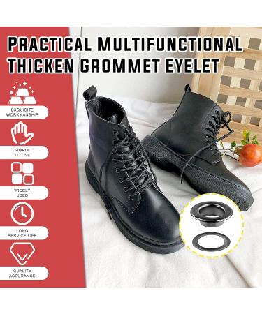 Hilitchi 200Pcs 1/2 Inch - 12mm Gun-Black Thicken Grommet Eyelets Metal Eyelets with Washers Assortment Kit  Hole Self Backing Eyelet for Bead Cores  Clothes  Leather  Canvas Gun-Black 1/2 Inch - 12mm - Buy Online on GoSupps.com
