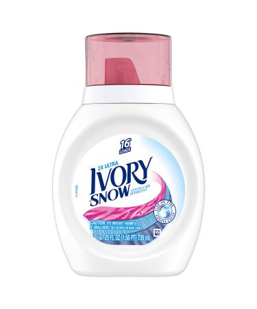 Ivory Snow Liquid Laundry Detergent, 25 Ounces, 16 Loads