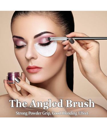 Buy 2-Piece Angled Eyebrow Brush Set | Flat Eyebrow Tint & Eyeshadow Brushes for Flawless Makeup International Shipping Available - Buy Online on GoSupps.com