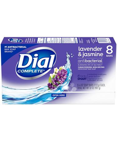 Dial Complete Antibacterial Bar Soap, Lavender & Jasmine Scent, 4 Oz - 8 Count (Pack of 4) - Buy Online on GoSupps.com