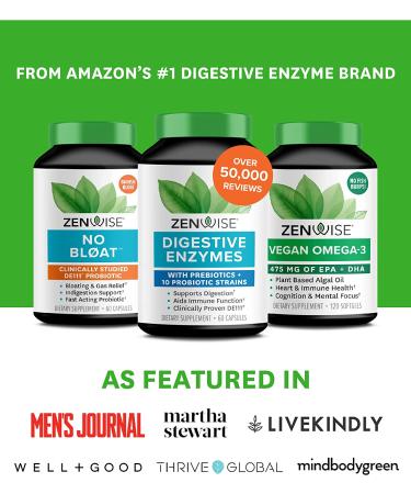 Zenwise Health No Bloat Probiotic - DE111, 60 Veggie Capsules for Digestive Relief - Buy Online on GoSupps.com