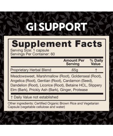 Crystal Star GI Support - 60 Vegetarian Capsules for Digestive Health - Buy Online on GoSupps.com