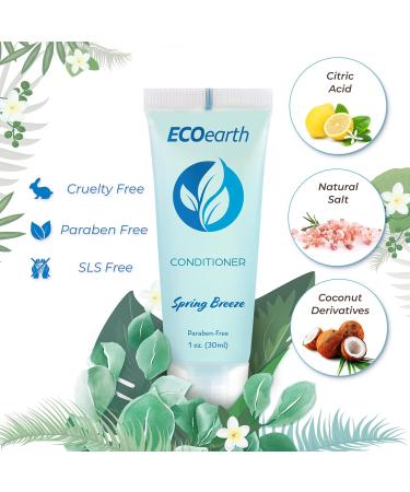 EcoEarth Small Travel Size Conditioner 1 fl oz (100 PK) - Premium Hotel Amenities Refreshing Spring Breeze - Perfect for Guest Toiletries - Buy Online on GoSupps.com