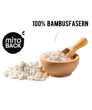 Mitoback 100% Bamboo Fiber 2x400g - Premium Baking Flour for Keto Vegan Gluten-Free & Paleo Diets - Buy Online on GoSupps.com