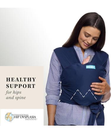 MOBY Midnight Classic Baby Wrap Carrier - 100% Cotton, One Size Fits All, Breathable and Stretchy - For Newborn to Toddler up to 33lbs - Buy Online on GoSupps.com