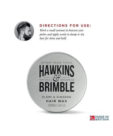 Hawkins & Brimble Molding Hair Wax 100ml - Long Lasting Style, Light to Medium Hold for Men with Subtle Scent - Buy Online on GoSupps.com