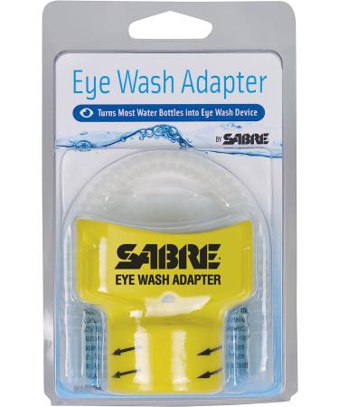 SABRE Eye Wash Adapter - Water Bottle Eye Wash Device - Flushes Contaminants - Yellow 2.4 oz - Buy Online on GoSupps.com
