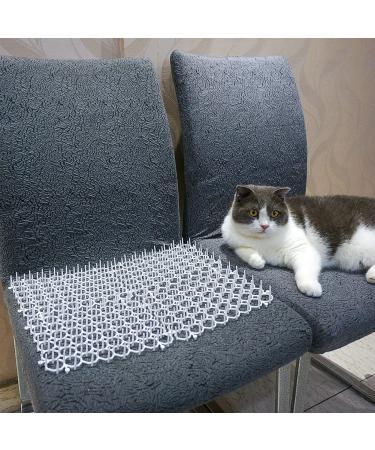 Ley's Cat Repellent Outdoor Scat Mat - 12 Pack 16 x 12 Inch Spiked Cat Deterrent for Garden & Yard | Animal Barrier Fence - White - Buy Online on GoSupps.com