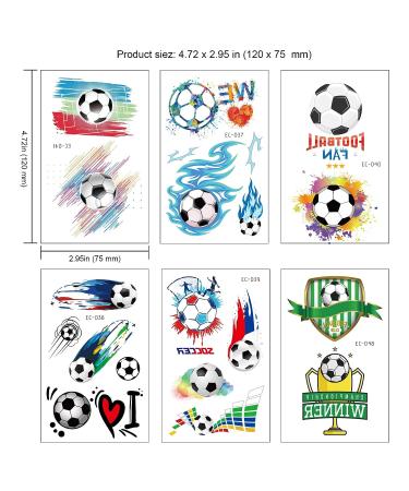 Konsait Football Soccer Ball Temporary Tattoos - 142PCS for Kids Birthday Party Favors - Buy Online on GoSupps.com