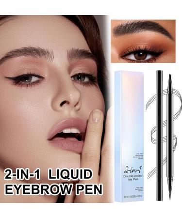  Iouyjiu Eyebrow Filler Pen Double Ended Microfilling Pencil Long Lasting Smudge Proof Natural Looking Precise Application Waterproof Brow Definer for Daily Wear 1ml - Buy Online on GoSupps.com