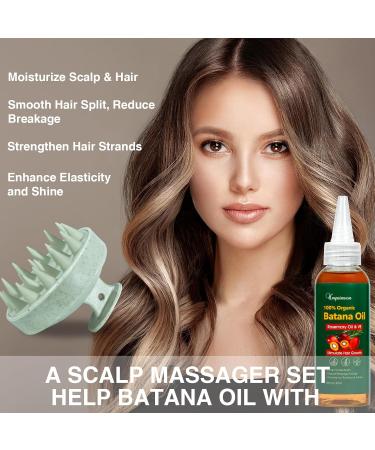 Organic Batana Oil 2 Pack for Hair Growth | Rosemary & Vitamin E Blend | Boost Thickness & Nourish Scalp - 6.76 fl. oz - Buy Online on GoSupps.com