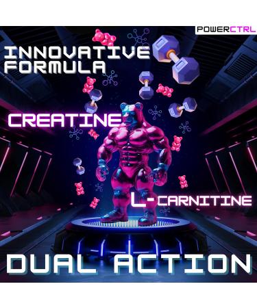 Creatine Gummies with L-Carnitine | 5g Sugar-Free Vegan Creatine for Muscle Growth Recovery & Endurance | 5000mg for Men & Women - Buy Online on GoSupps.com