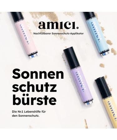 Amici Sun Protection Brush - Beachy Blue | Complete Sun Protection for Babies Children & Adults | Brush & Makeup Applicator in One - Buy Online on GoSupps.com