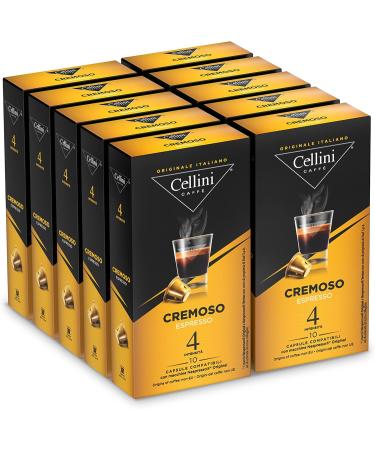 Cellini coffee capsules compatible with Nespresso* 100 pieces Coffee with sweet and fruity notes Nespresso* compatible capsules Cremoso - Buy Online on GoSupps.com