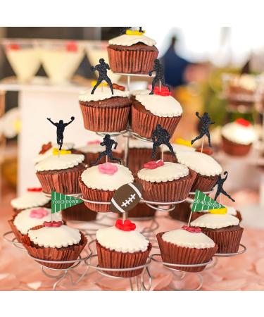 Football Cupcake Toppers Decorations Cocktail Picks Toothpicks Football Flag Food Picks for Sports Themed Party Game Day Football Party Favors for Boys Birthday - Buy Online on GoSupps.com