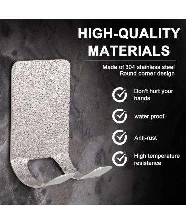 Auxsooul 6-Piece Shower Razor Holder - No Drilling Stainless Steel Self-Adhesive Multi-Purpose Hook - Wall-Mounted Shaver Bracket in Silver - Buy Online on GoSupps.com