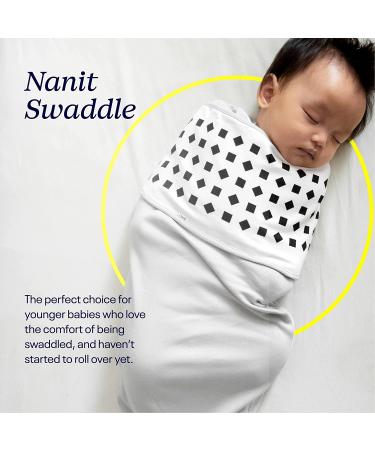 Nanit Breathing Wear Swaddle 3-Pack for Nanit Pro Baby Monitor | Track Baby's Breathing from Anywhere | 100% Cotton | Size Small 0-3 Months | Multi-Color - Buy Online on GoSupps.com