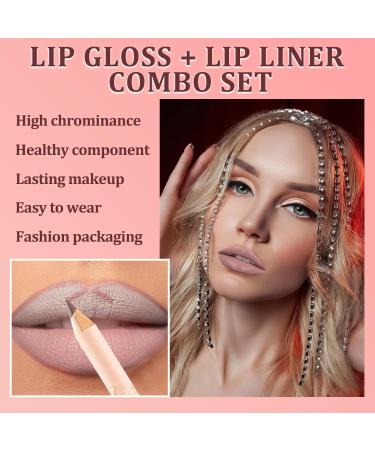 INBOLM Lip Liner and Lipstick Set Nude Lip Liners with Nude Lipstick for Women Nude Lipstick Non-Stick Cup Matte Waterproof Nude Lipstick Makeup Kits Make Up Gift Set for Lady 01# - Buy Online on GoSupps.com