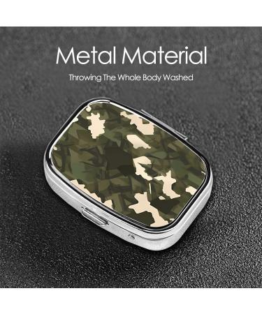 Army Camouflage 2 Compartment Pill Case | Cute Travel Pill Organizer & Purse Gift - Buy Online on GoSupps.com