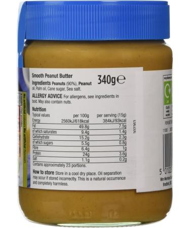 Morrisons Smooth Peanut Butter 340g - Buy Online on GoSupps.com