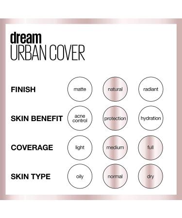 Maybelline Dream Urban Cover Foundation SPF 50 - Flawless Coverage in Cappuccino - Buy Online on GoSupps.com
