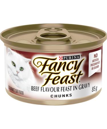 Fancy Feast Grilled Wet Cat Food Turkey Feast in Gravy - 85 g Can (24 Pack) & Fancy Feast Chunks Wet Cat Food Beef Flavour in Gravy - 85 g Can (24 Pack) Cat Food + PET_FOOD 00065000155457 - Buy Online on GoSupps.com