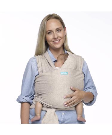 Moby Wrap Baby Carrier | Evolution | Baby Wrap Carrier for Newborns & Infants | #1 Baby Wrap | Baby Gift | Keeps Baby Safe & Secure | Adjustable for All Body Types | Perfect for Mom & Dad | Almond