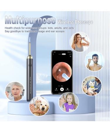 Ear Wax Removal Kit: Otoscope with Light and 1080P Camera for iOS & Android - Black - Buy Online on GoSupps.com