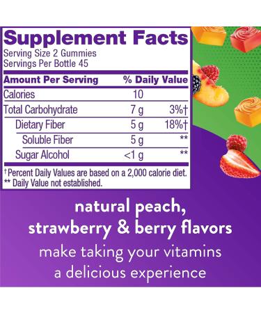 GoodSense 26.9oz Polyethylene Glycol 3350 Powder and Vitafusion 90ct Fiber Gummies Peach Strawberry BlackBerry Sugar Free - Buy Online on GoSupps.com