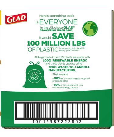 GLAD ForceFlex Plus Drawstring 13 Gallon Cherry Blossom Odor Shield Pink Trash Bags - 90 Count - Buy Online on GoSupps.com