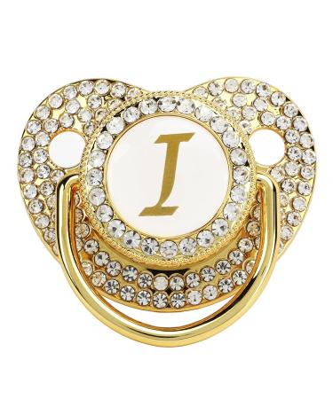 Bling Pacifier for Newborns - Soft Printed Baby Pacifier with Dust Cover (Letter I) - Shop Now! - Buy Online on GoSupps.com