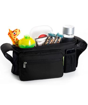 Ethan & Emma Double Stroller Organizer with Cup Holders - Fits Both Single & Double Strollers - Secured Fit & Extra Storage - Universal Stroller Organizer and Stroller Accessory - Buy Online on GoSupps.com