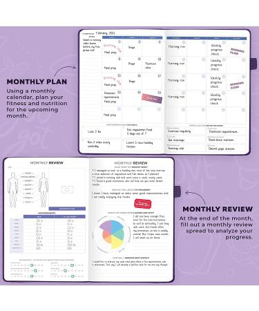 Clever Fox Fitness & Food Journal  Nutrition & Workout Planner for Women & Men  Diet & Gym Exercise Log Book with Calendars  Diet & Training Trackers - Undated  A5 Size  Hardcover (Purple) Purple A5 (5.8" x 8.3") - Buy Online on GoSupps.com