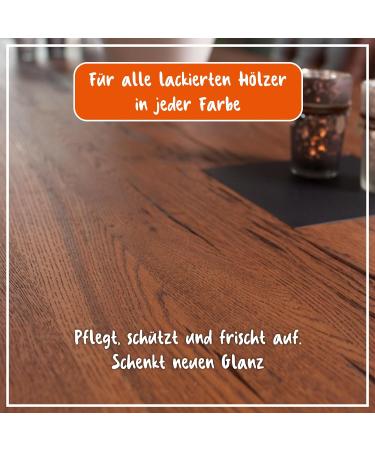 Poliboy Furniture Care - Neutral Wood Care Products - 2x500ml with Cotton Cloth - Made in Germany - Protect & Refresh Your Painted Wood - Buy Online on GoSupps.com