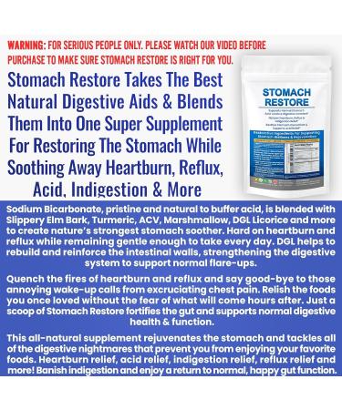 Stomach Restore: Natural Heartburn Relief & Quick Reflux Aid - 120 Servings | Fast Indigestion Relief Supplement - Buy Online on GoSupps.com
