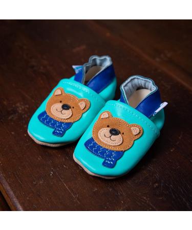 Timmy Bear Baby Shoes - Soft Sole Leather Toddler Shoes for Baby Girls and Boys (0-6 Months) - Buy Online on GoSupps.com