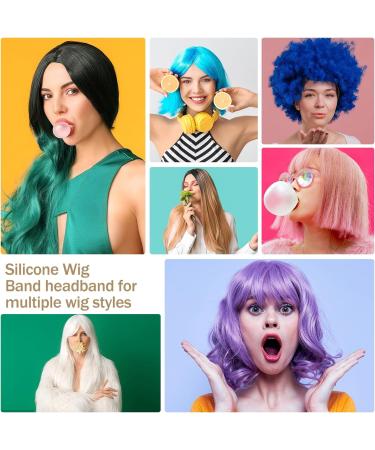 AHQiZFX 3 Pieces Wig Grip Band Adjustable Wig Fix Headband Silicone Non Slip Wig Bands Elastic Wig Gripper Women Men Wig Bands Sweat-proof Hold Wig Cap Hairband for Keeping Wigs(beige+black+white) - Buy Online on GoSupps.com