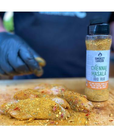 Chennai Masala BBQ Rub Shaker | The Smokey Carter | Tasty Madras Indian Inspired Seasoning | Ideal for Curries dhal chicken kebabs & more - Buy Online on GoSupps.com