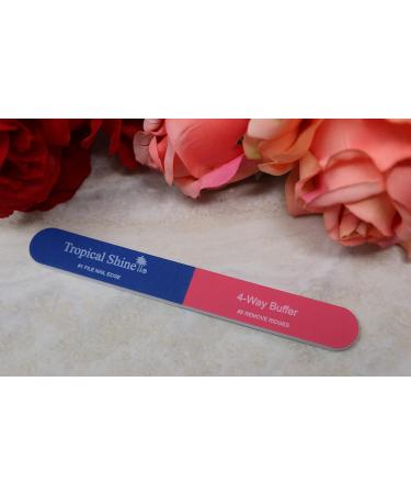 Tropical Shine 4-Way Small Nail Buffer - 5.5 Inches | Best Nail Care Tool for Smooth & Shiny Nails | International Shipping Available - Buy Online on GoSupps.com