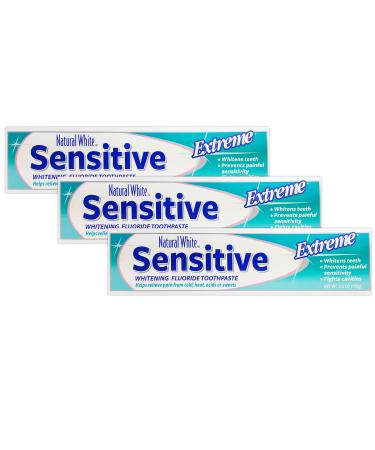 Toothpaste Natural White Sensitive Extreme (Pack of 3)