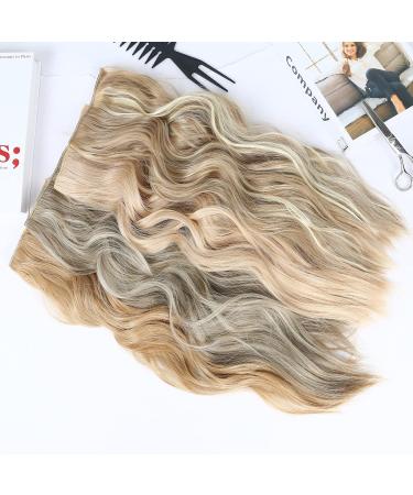 20 Halos Hair Extension | Invisible Wire Long Wavy Hair Pieces - Dark Ash Blonde Mixed Bleach Blonde - Buy Online on GoSupps.com