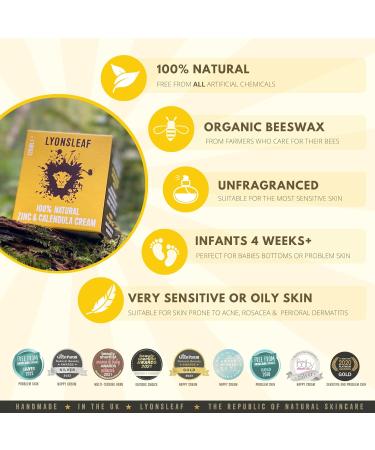 Zinc and Calendula Cream 100% Natural for Skin Conditions - 120ml (Pack of 1) - Buy Online on GoSupps.com