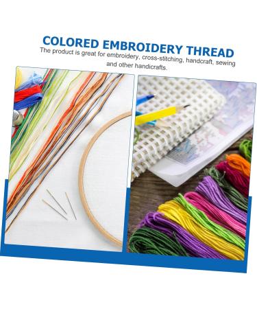 Exceart 124 Pieces Cotton Cross Stitch Thread - Colorful DIY Craft & Bracelet Making Yarn - Buy Online on GoSupps.com