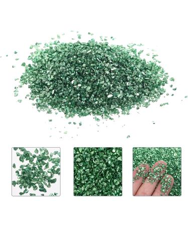 FRCOLOR 1 Glass Chip Nail Punk Ornament Crafts Colored Glass Vase Nail Art Crushed Glass Epoxy Filler Charms Nail Art Jewels Metal Filler Epoxy Crushed Glass 3d Crystal Jewelry Drill 0.5X0.3cm Green - Buy Online on GoSupps.com