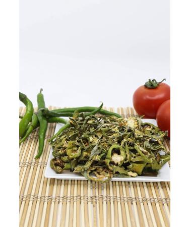 AKKA Whole Foods | Premium Sun Dried Whole Green Peppers | Vegan Friendly | Natural Healthy Snack | No Added Sugar | 250g Pack - Buy Online on GoSupps.com