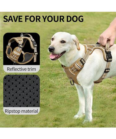 Shop Heele Dog Crockery & Adjustable Harness for Small/Mid-Sized Dogs - Breathable & Reflective XS Brown - Buy Online on GoSupps.com