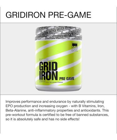 MMUSA Gridiron Pre-Game Diet Supplement Powder, Strawberry, 800 Gram (Pack of 2) 1.75 Pound (Pack of 2) - Buy Online on GoSupps.com